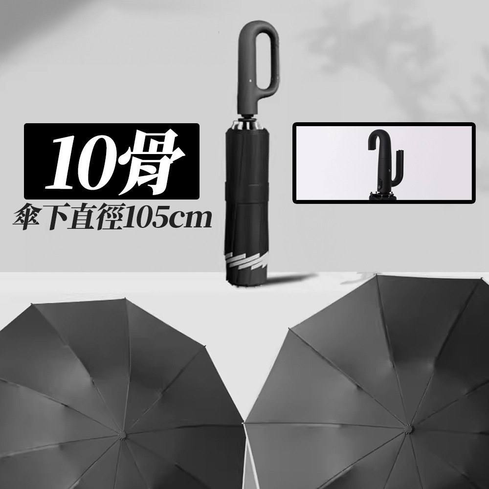 【限時購】環扣自動傘 2入優惠組 抗8級強風 勾勾傘 雨傘 自動傘 摺疊傘 晴雨傘 防曬傘-細節圖7