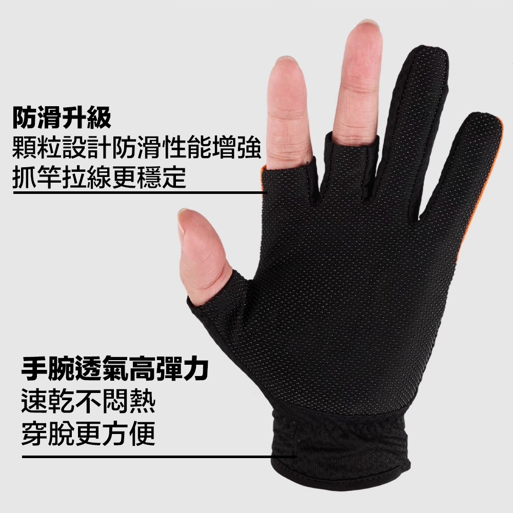 釣魚手套 露指手套 半指手套 防曬手套 防滑手套 騎車手套 開車手套 路亞手套 手套 小物釣 路亞 三尺寸可選-細節圖5