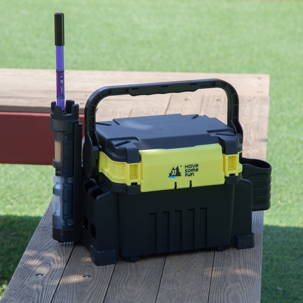 釣魚工具箱 贈杯架竿架 露營收納箱 釣魚箱 路亞箱 釣箱 釣具箱 路亞工具箱 釣魚 路亞 樂貓釣HSF-細節圖2