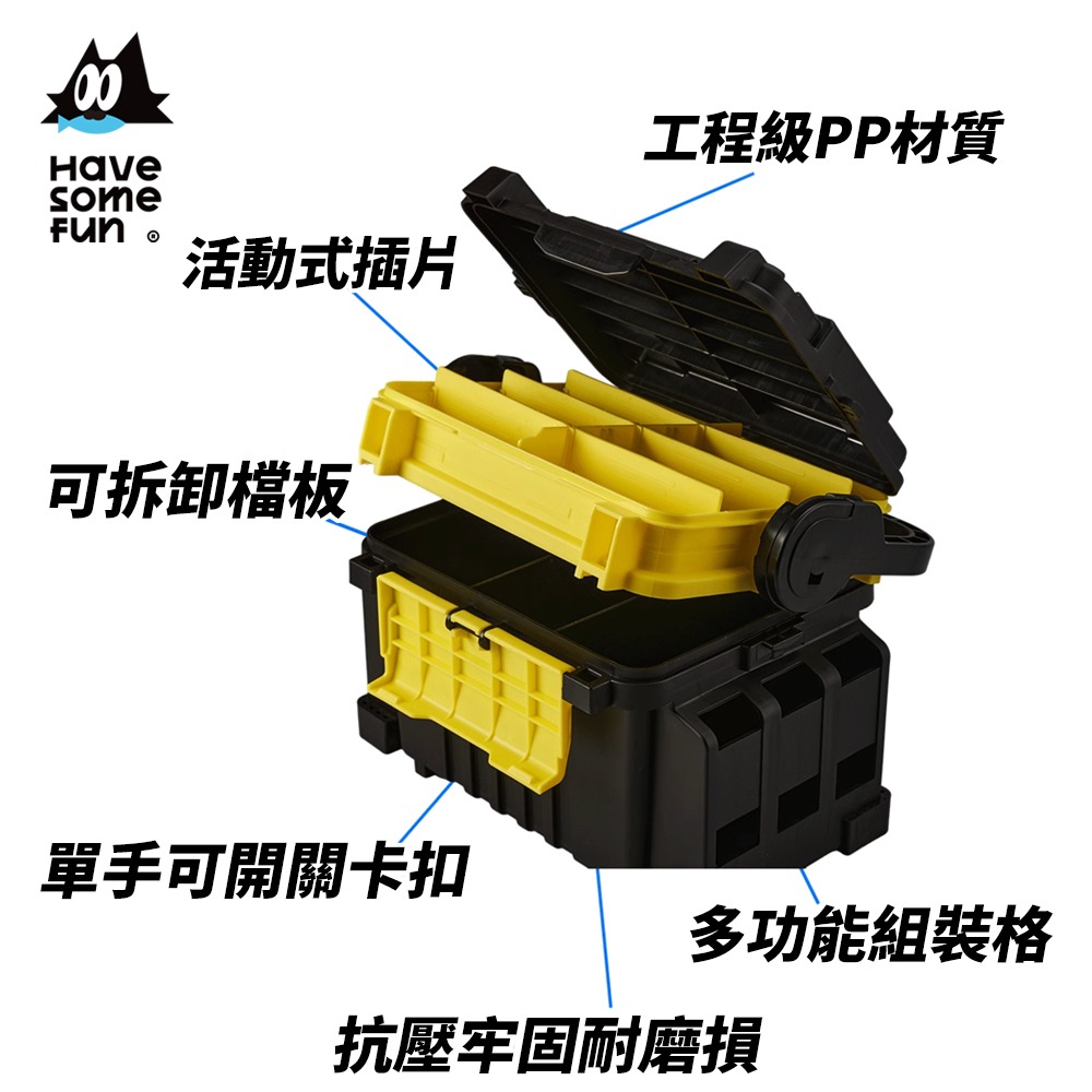 釣魚工具箱 贈杯架竿架 露營收納箱 釣魚箱 路亞箱 釣箱 釣具箱 路亞工具箱 釣魚 路亞 樂貓釣HSF-細節圖3