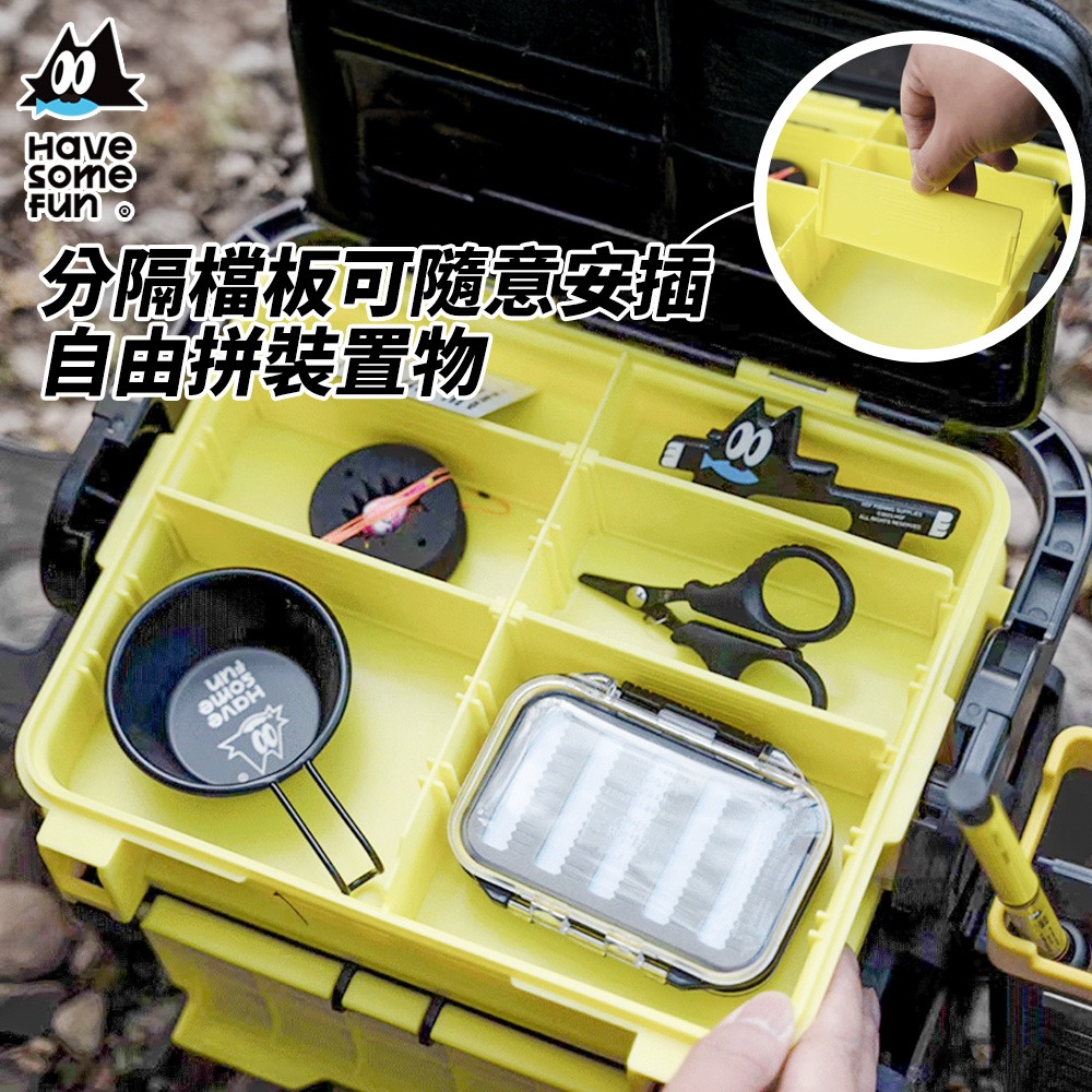 釣魚工具箱 贈杯架竿架 露營收納箱 釣魚箱 路亞箱 釣箱 釣具箱 路亞工具箱 釣魚 路亞 樂貓釣HSF-細節圖4