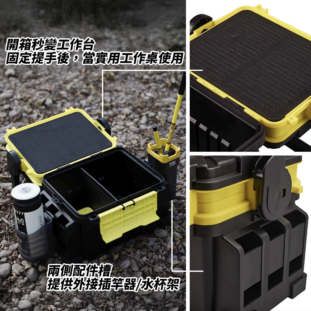 釣魚工具箱 贈杯架竿架 露營收納箱 釣魚箱 路亞箱 釣箱 釣具箱 路亞工具箱 釣魚 路亞 樂貓釣HSF-細節圖5