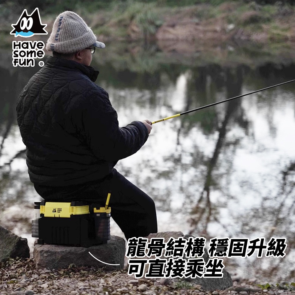 釣魚工具箱 贈杯架竿架 露營收納箱 釣魚箱 路亞箱 釣箱 釣具箱 路亞工具箱 釣魚 路亞 樂貓釣HSF-細節圖7