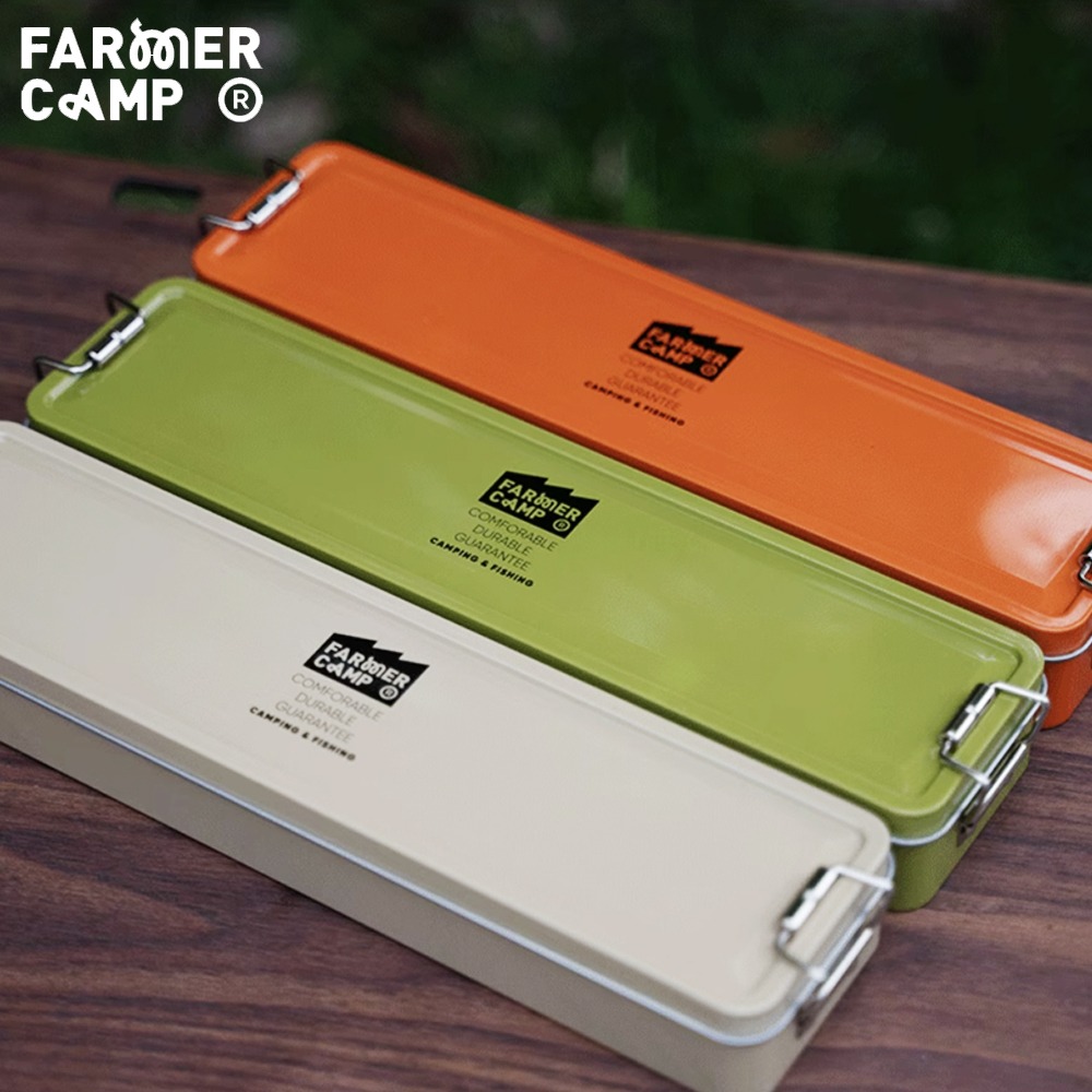 釣具收納盒 長收納盒 釣魚零件盒 釣具盒 收納鐵盒 小物釣 魚竿 收納盒 溪釣裝備 Farmer Camp-細節圖8