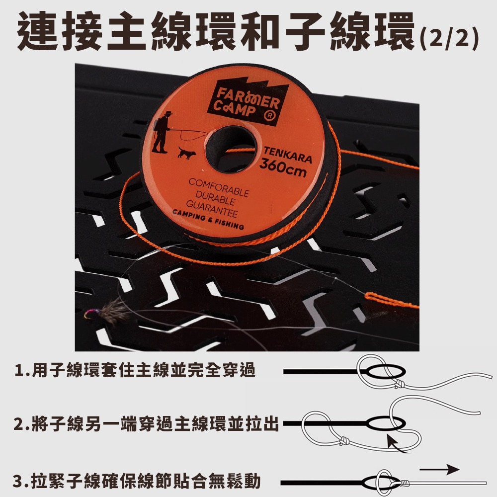 天唐竿線組 釣魚線 魚線 tenkara 天唐釣 飛蠅 釣魚線組 釣線 線組 溪流釣 內附綁線教學-細節圖6