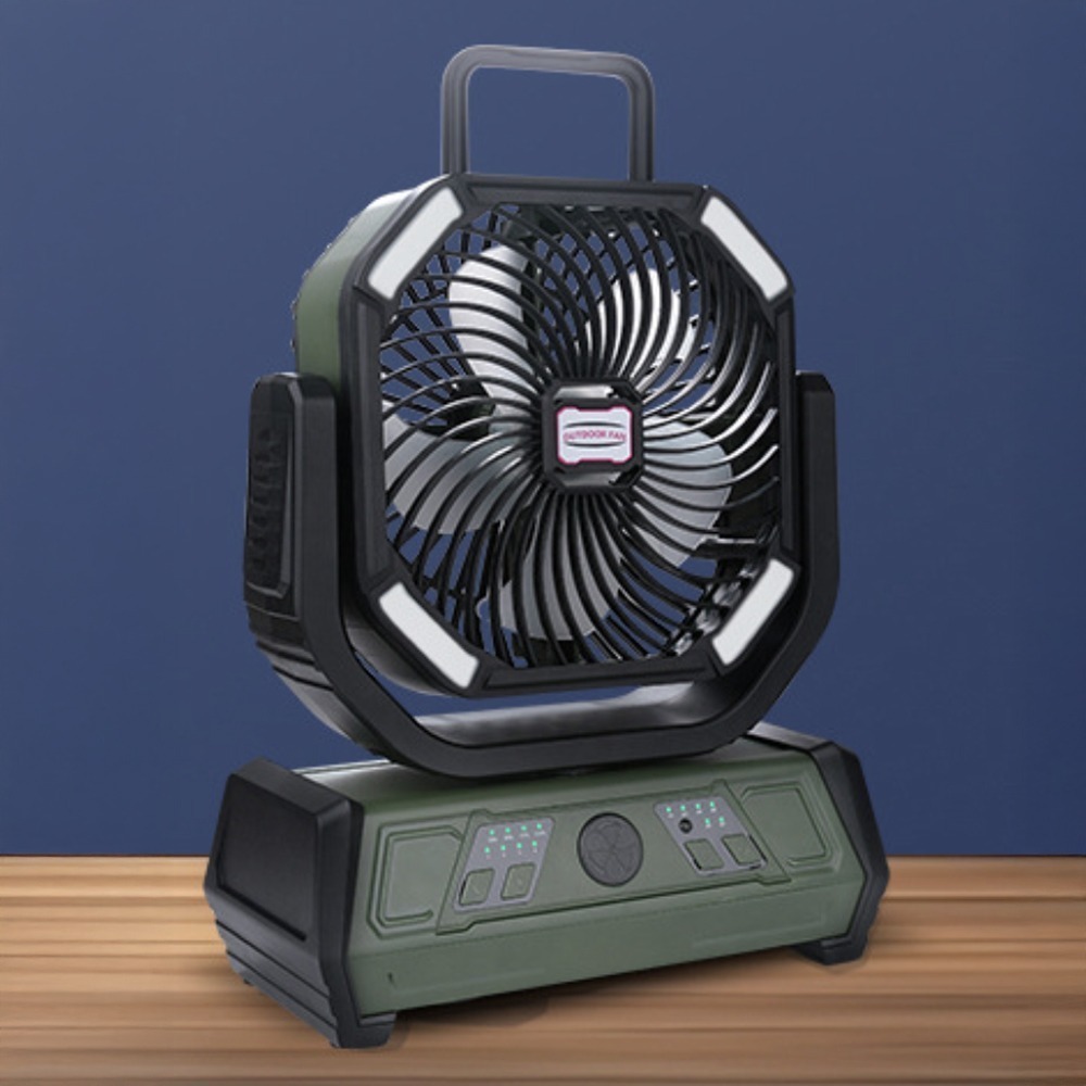露營風扇 風扇燈 擺頭風扇 風扇 強力風扇 充電風扇 戶外風扇 10400mAh-規格圖10