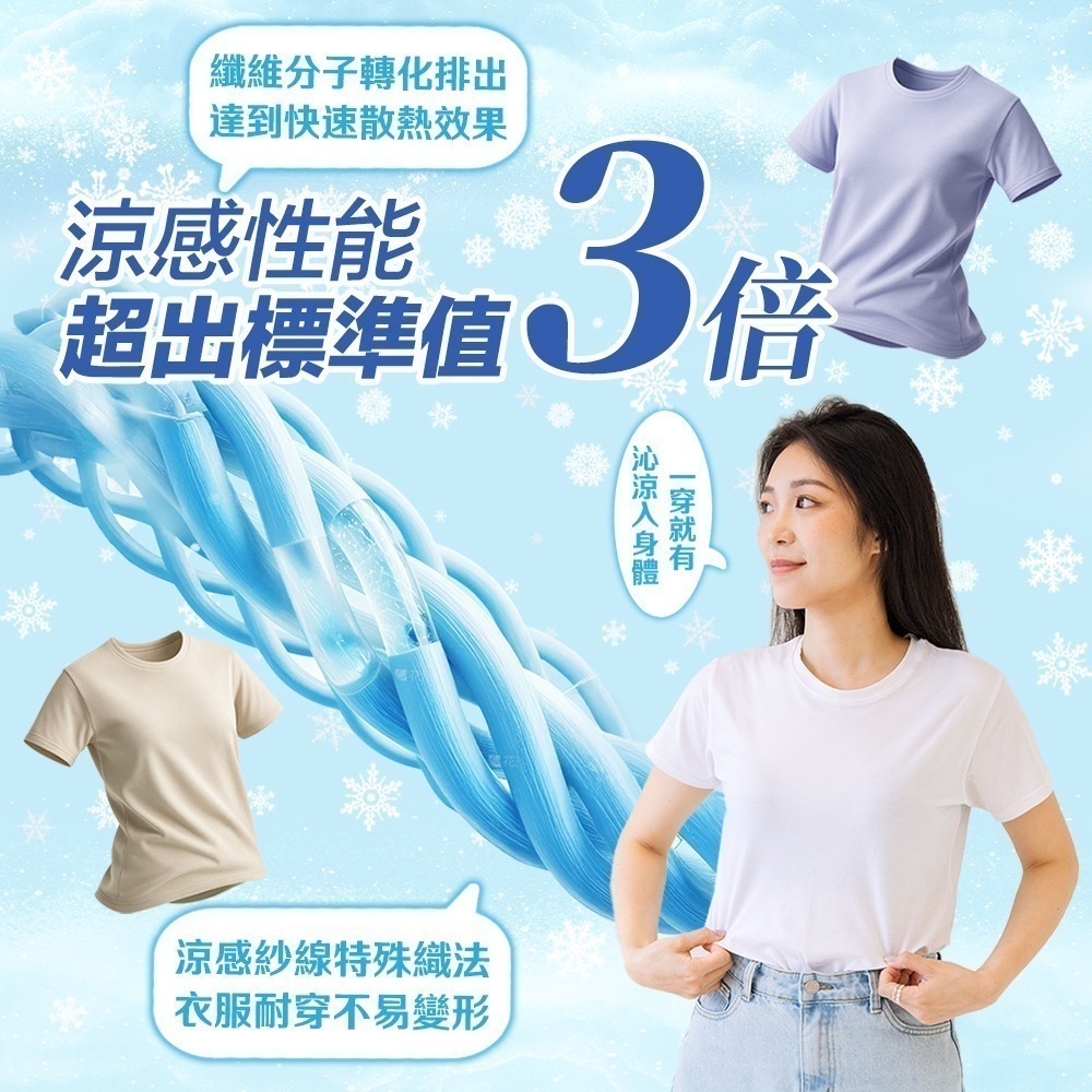 天絲涼感冰河衣 涼感衣 短袖T恤 冰絲上衣 涼感防曬 運動衣 一穿就涼！全日防曬-細節圖4