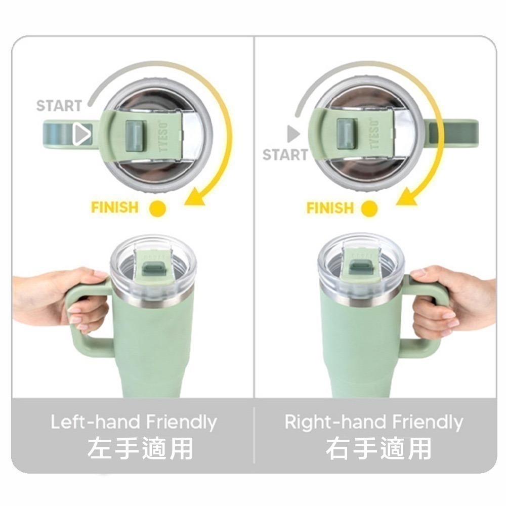 【限時購】TYESO手把保溫保冰杯900ml 保溫杯 環保杯 飲料杯 咖啡杯 Tyeso 泰碩杯-細節圖10