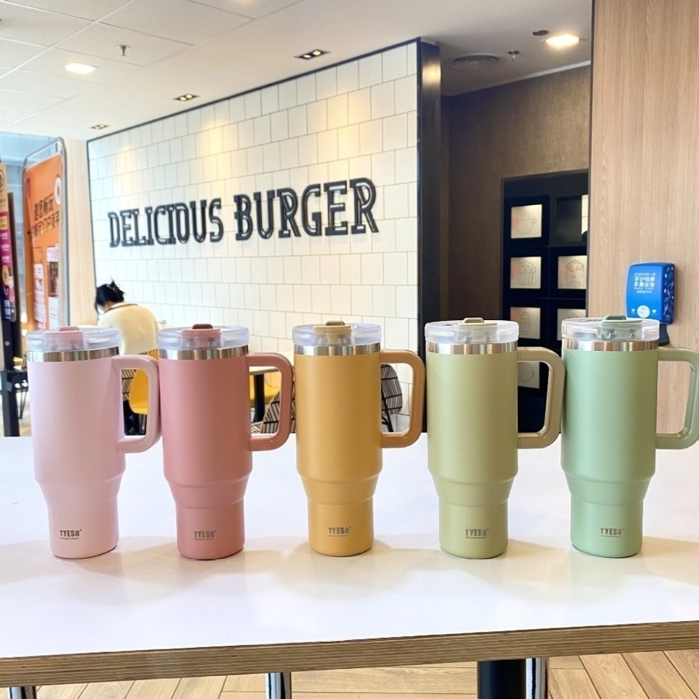 【限時購】TYESO手把冰霸杯900ml 兩件組(一件無接單，請下單2件含以上) 14色-細節圖3