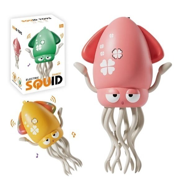 【7-ELEVEN 門市團購】居家/辦公療育小物 魔性跳舞魷魚 (附釣竿)-細節圖2