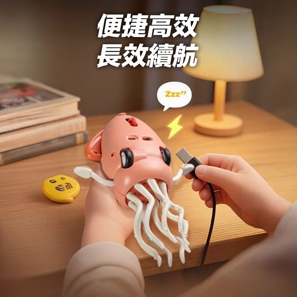 【7-ELEVEN 門市團購】居家/辦公療育小物 魔性跳舞魷魚 (附釣竿)-細節圖8