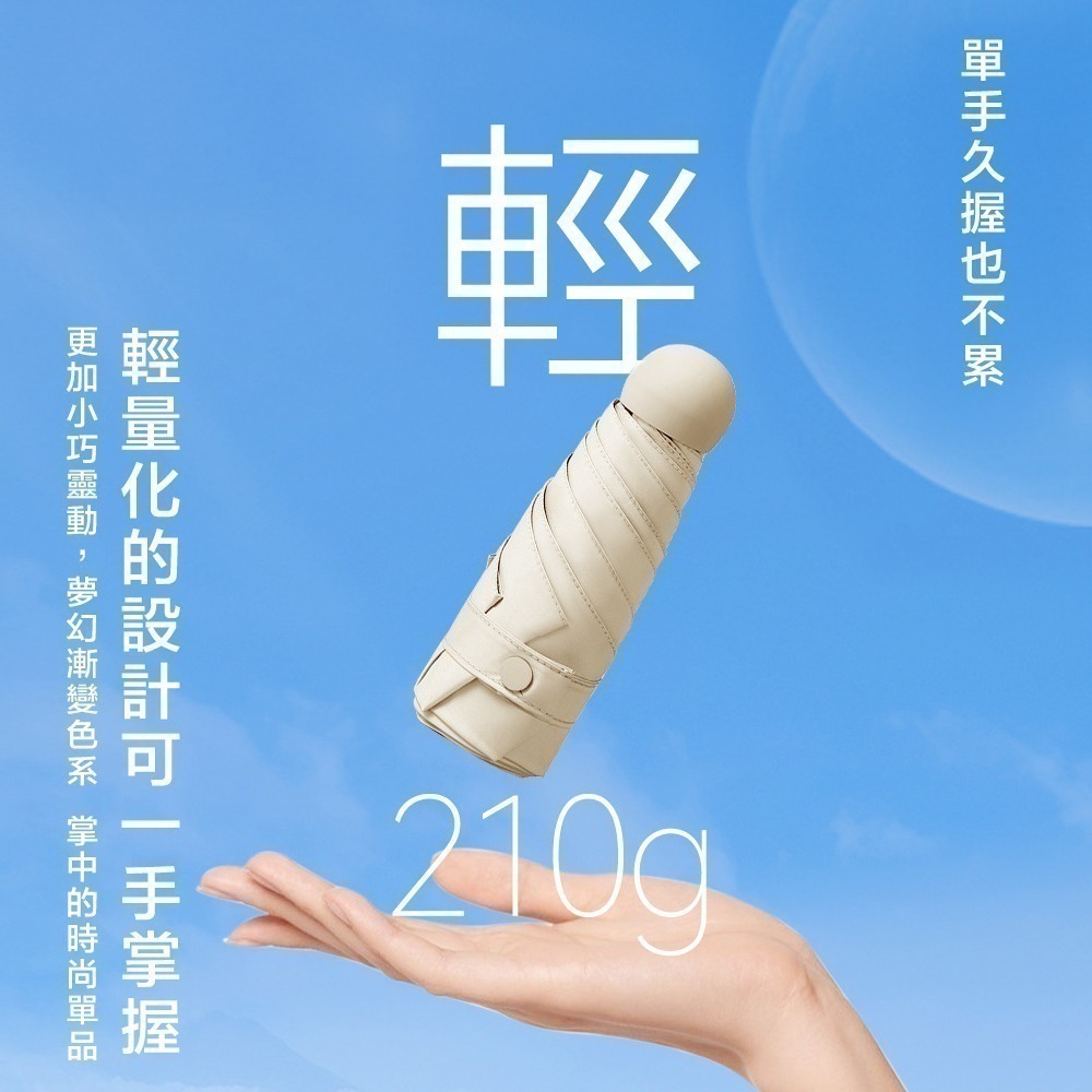 【限時購】口袋傘六入組 膠囊雨傘  (4色任選，滿六件出貨)-細節圖2