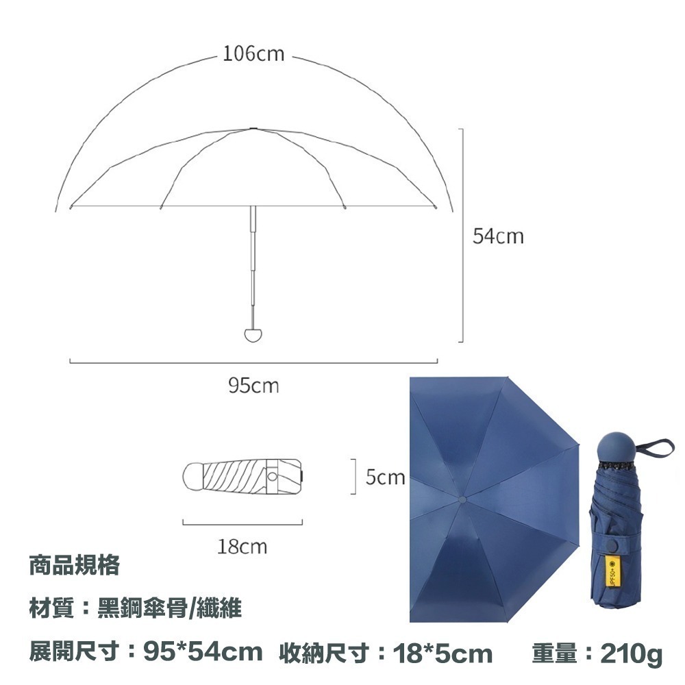 【限時購】口袋傘六入組 膠囊雨傘  (4色任選，滿六件出貨)-細節圖8