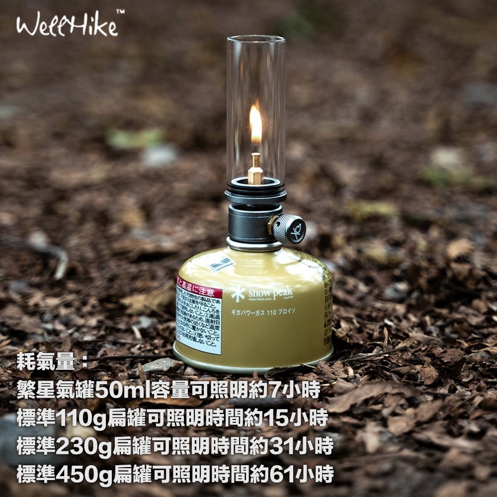 【7-ELEVEN門市團購】免運！WELLHIKE 燭燈 汽化燈 燃氣燈 氣氛燈 露營燈 露營的人-細節圖8