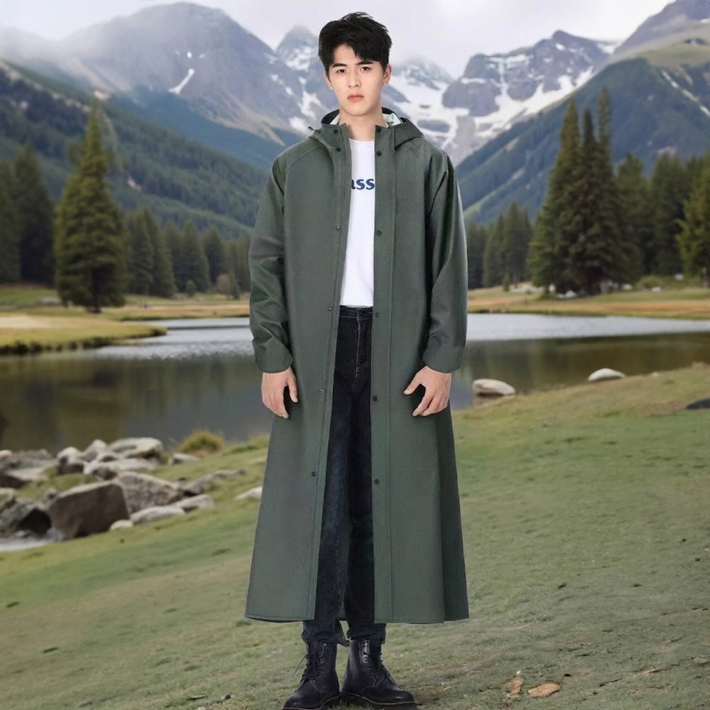 雨行者升級版 拉鍊+按扣雙重防水 排扣雨衣 升級三重門襟 暴雨級防水 防水係數10000mm-細節圖10