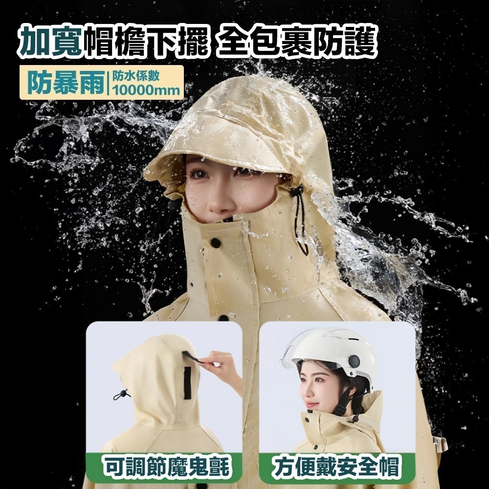 【限時購】雨行者升級版 拉鍊+按扣雙重防水 排扣雨衣 升級三重門襟 暴雨級防水 防水係數10000mm-細節圖6