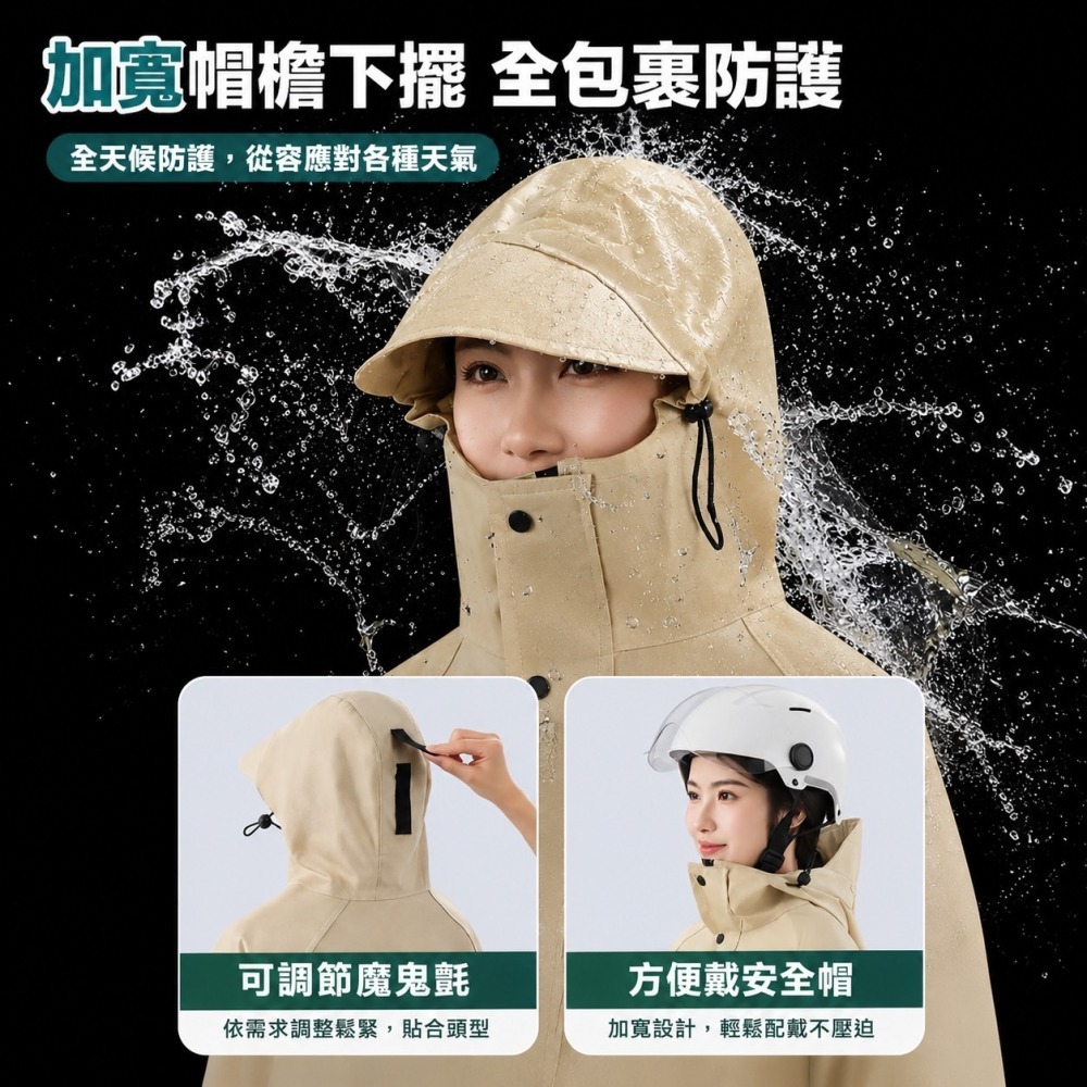 【限時購】雨行者升級版 拉鍊+按扣雙重防水 排扣雨衣 升級三重門襟 暴雨級防水 防水係數10000mm-細節圖6