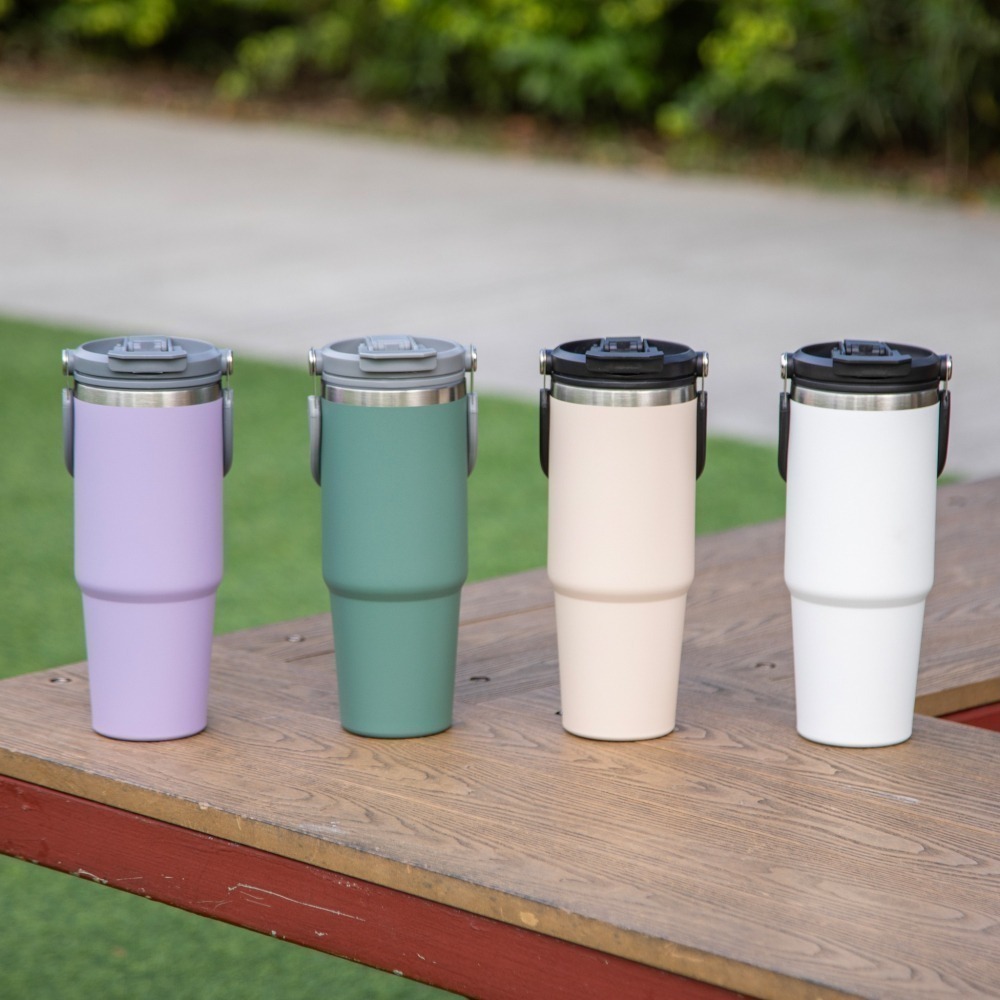 【7-ELEVEN 門市團購】保溫保冰杯900ml 保溫杯 冰壩杯 飲料杯 隨行杯 環保杯 自帶提手把 304不鏽鋼-細節圖11