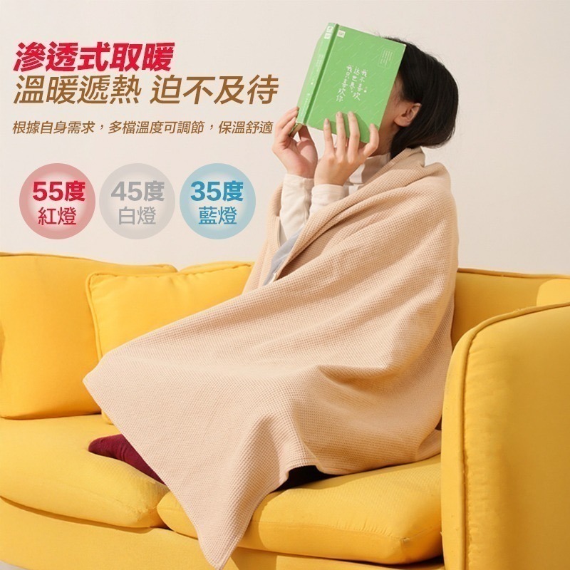 【7-ELEVEN門市團購】披肩毯 披肩電熱毯 電熱披肩 懶人毯 電熱毯 加熱毯 披肩毛毯 午睡毯 保暖毯 USB供電-細節圖6
