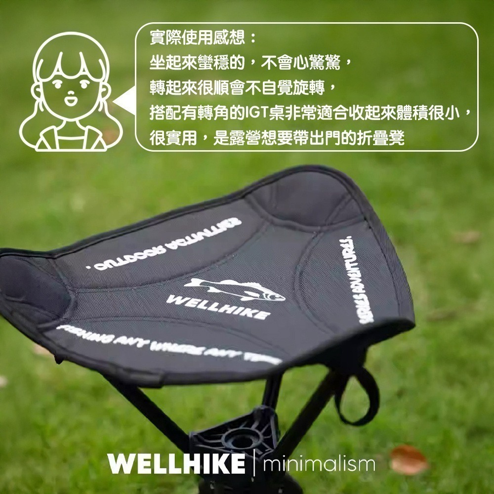 【限時購】三角轉轉椅兩件組 旋轉椅 露營旋轉椅 折疊椅 (單入無法接單，請以2的倍數下單)-細節圖9