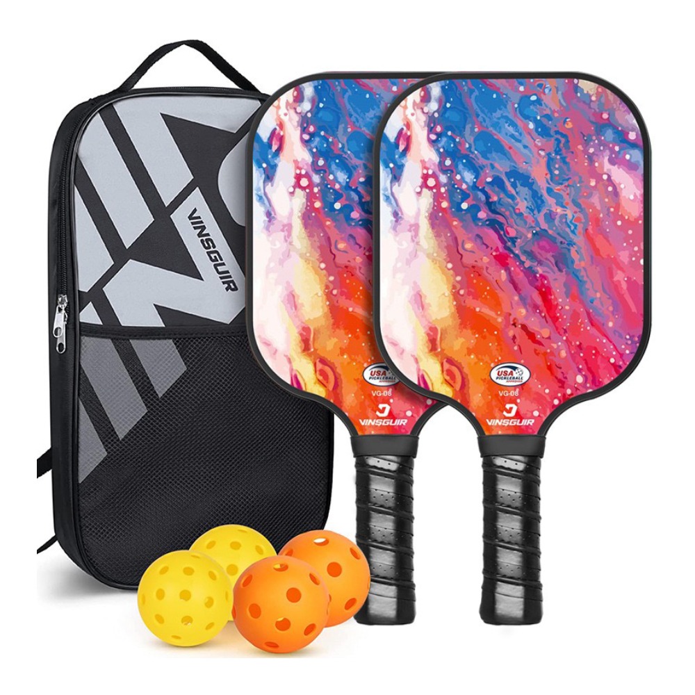 匹克球拍 【2拍+4球+收納包】 匹克球拍組 匹克球 玻璃纖維球拍 pickleball-規格圖8