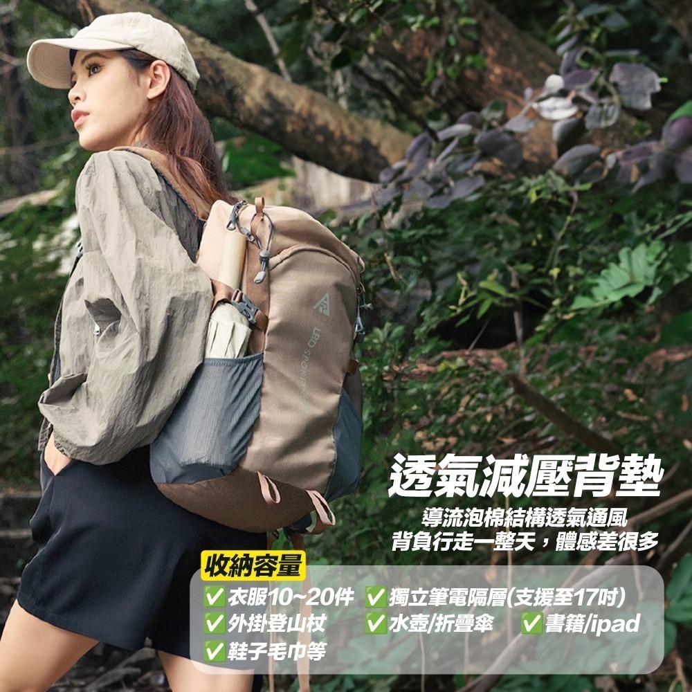【限時購】登山背包 登山包 22L~35L 後背包 雙肩包 旅行背包 運動背包 登山包女-細節圖2