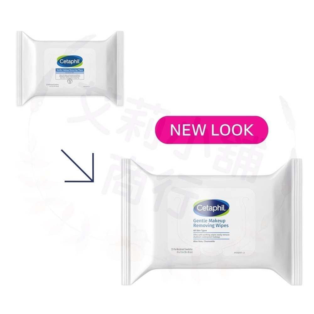 預購 溫和卸妝濕紙巾25片入 Cetaphil Gentle Makeup Removing Wipes-細節圖2