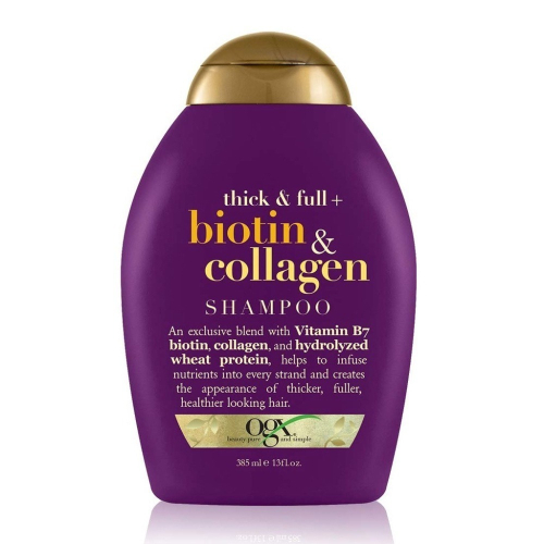 預購 OGX Thick &amp; Full Biotin Collagen Shampoo 濃稠飽滿生物素和膠原蛋白洗髮水