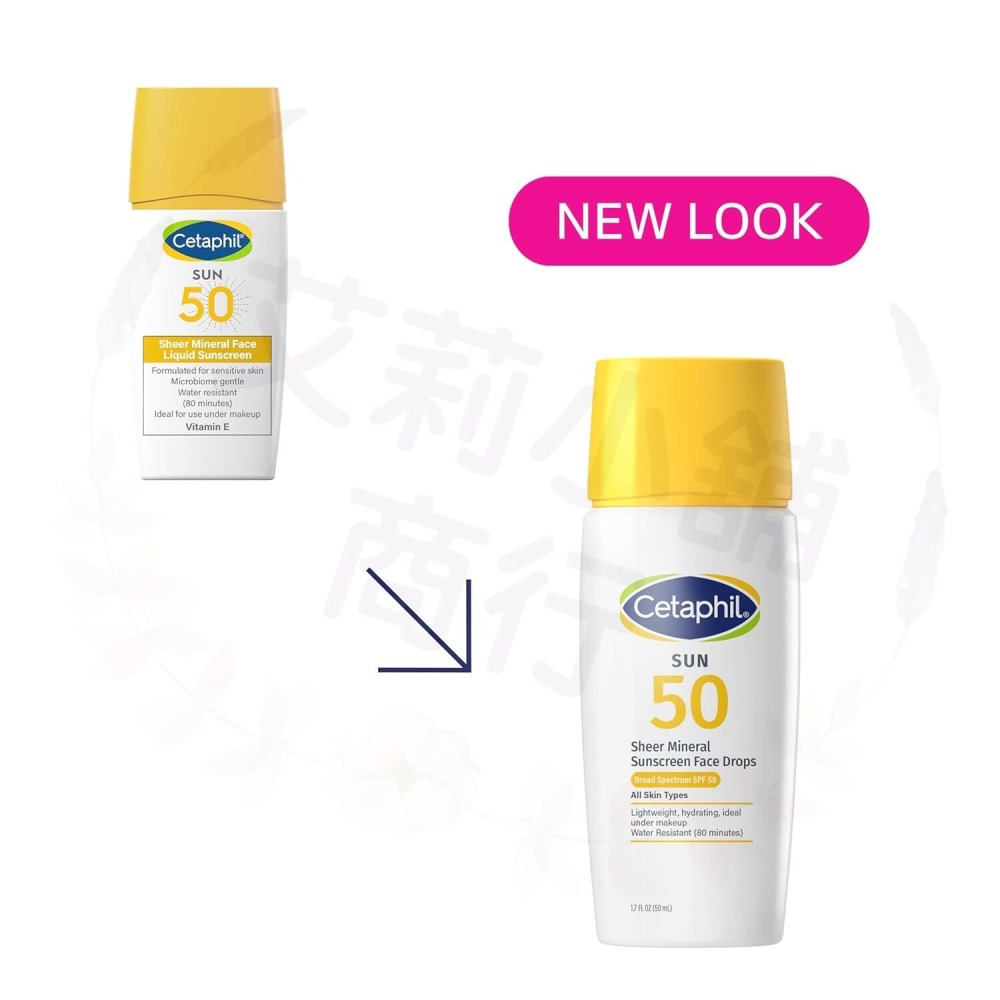 預購 Cetaphil Sheer Mineral Sunscreen Face SPF 50 透明礦物臉部防曬乳-細節圖2