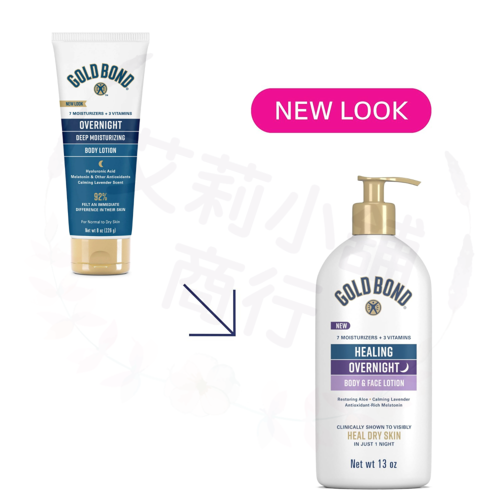 預購 Gold Bond Healing Overnight Body Face Lotion 薰衣草夜間身體和臉部乳液-細節圖2