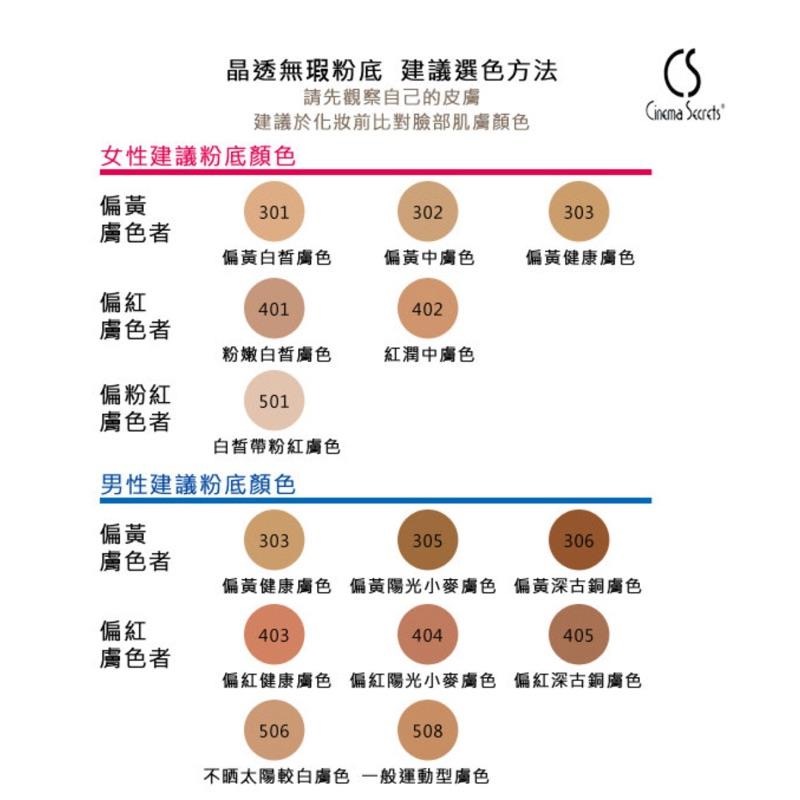 好萊塢的秘密 公司貨 晶透無瑕粉底（7g,14g)遮瑕 粉底 特殊色 cinema secrets-細節圖2