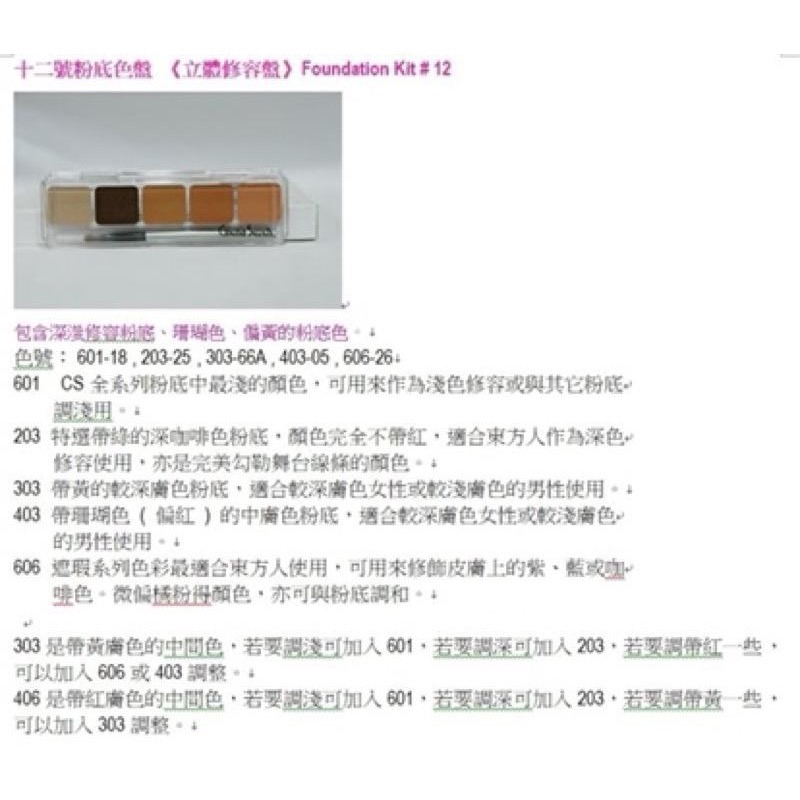好萊塢的秘密cinema secrets 舊款 5/12號盤 彩妝師專用 提亮修容一盤搞定 美容美髮科學生最愛-細節圖3