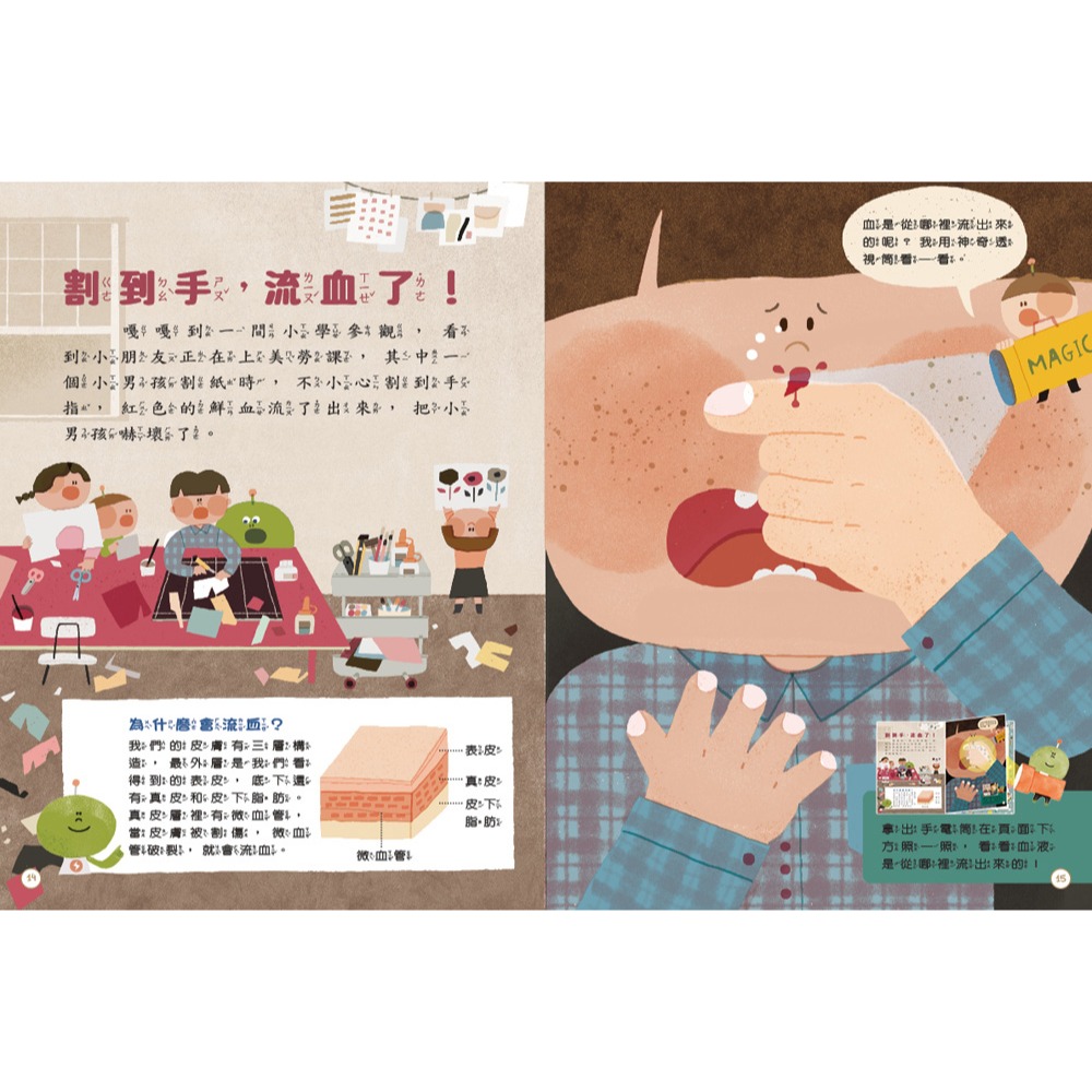 ✨現貨✨《康軒圖書》嘎嘎的光照書2：探索人體反應⭐️童書團購批發⭐️-細節圖6