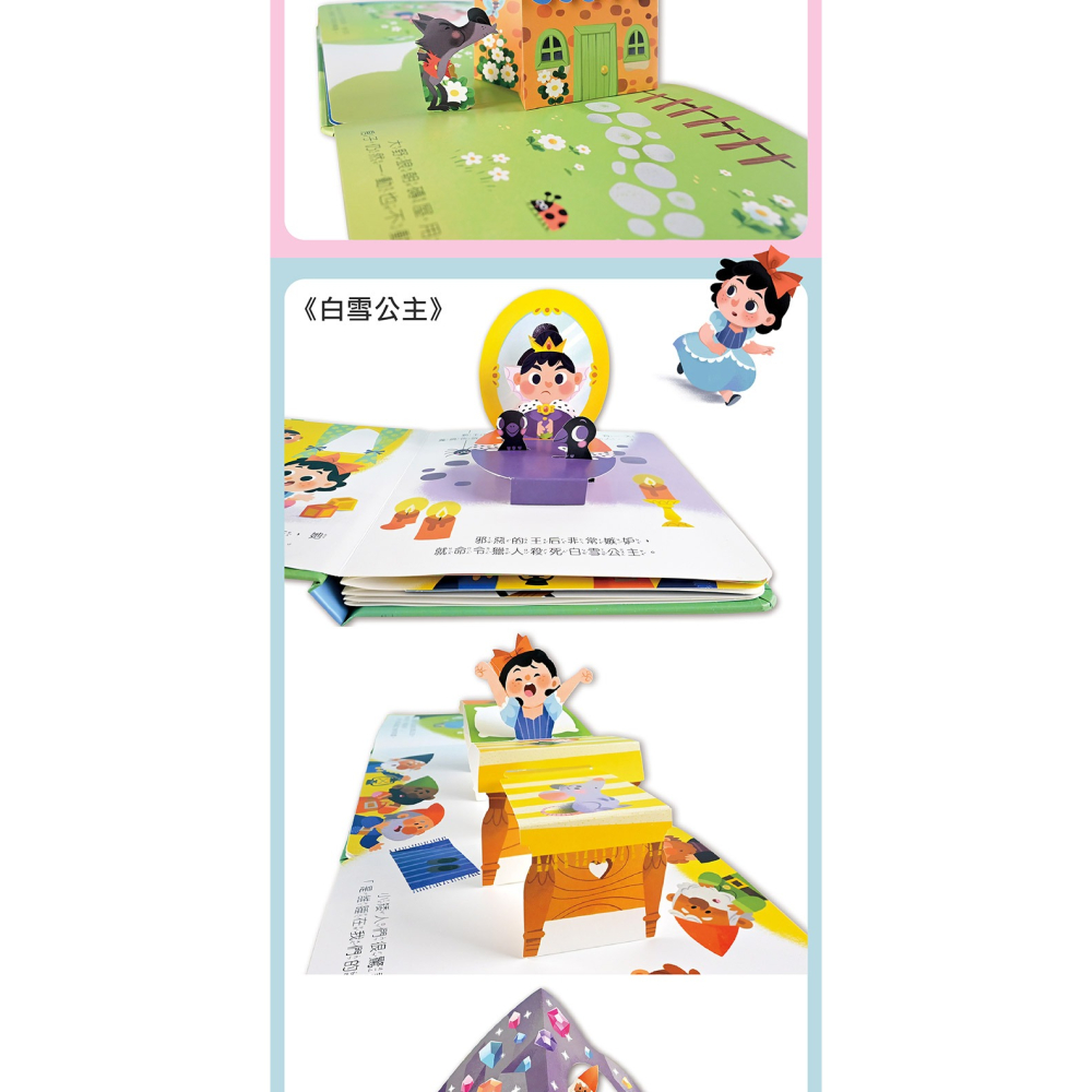 ✨現貨✨《風車》寶貝驚喜立體童話繪本-白雪公主⭐️童書團購批發⭐️-細節圖8