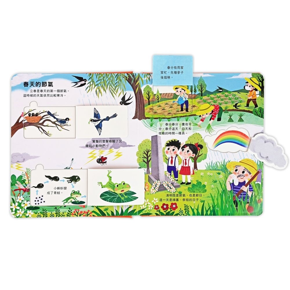 ✨現貨✨《風車》24節氣：探秘小世界翻翻書⭐️童書團購批發⭐️-細節圖5