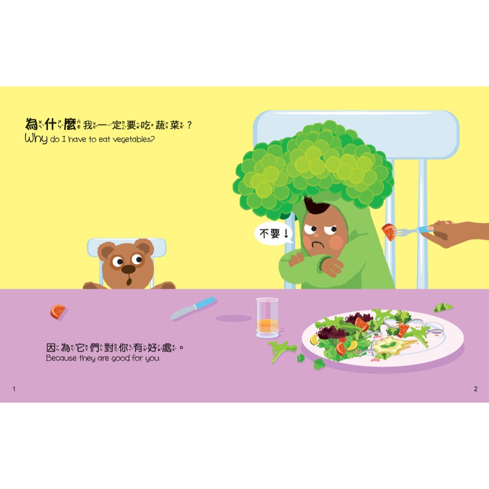 ✨現貨✨《幼福》小小孩的大問題：為什麼要吃青菜？（厚紙翻翻書）⭐️童書團購批發⭐️-細節圖4