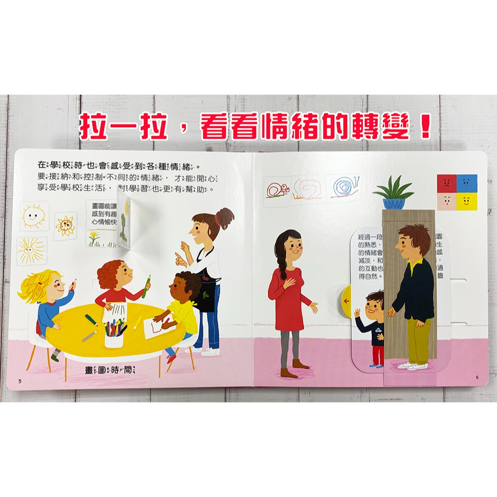 ✨現貨✨《幼福》趣味互動遊戲書：我的感覺真奇妙【有好玩的翻翻、拉拉和轉轉遊戲功能喔！】⭐️童書團購批發⭐️-細節圖3