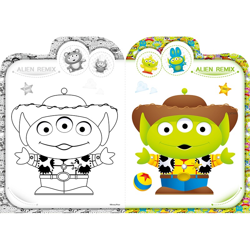 ✨現貨✨《京甫》皮克斯 三眼怪小畫家造型貼畫⭐️童書團購批發⭐️-細節圖2