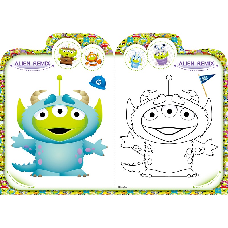 ✨現貨✨《京甫》皮克斯 三眼怪小畫家造型貼畫⭐️童書團購批發⭐️-細節圖3