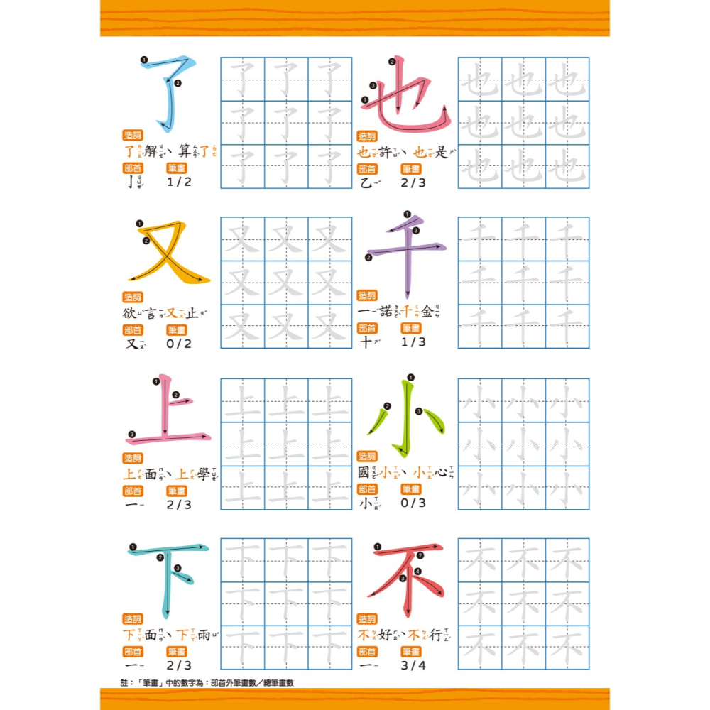 ✨現貨✨《双美生活文創》我的第一套魔法凹槽練習寫字書：小一國字先修（內含1款小魚造型握筆器、1隻可愛筆管、4支魔法筆芯）-細節圖4