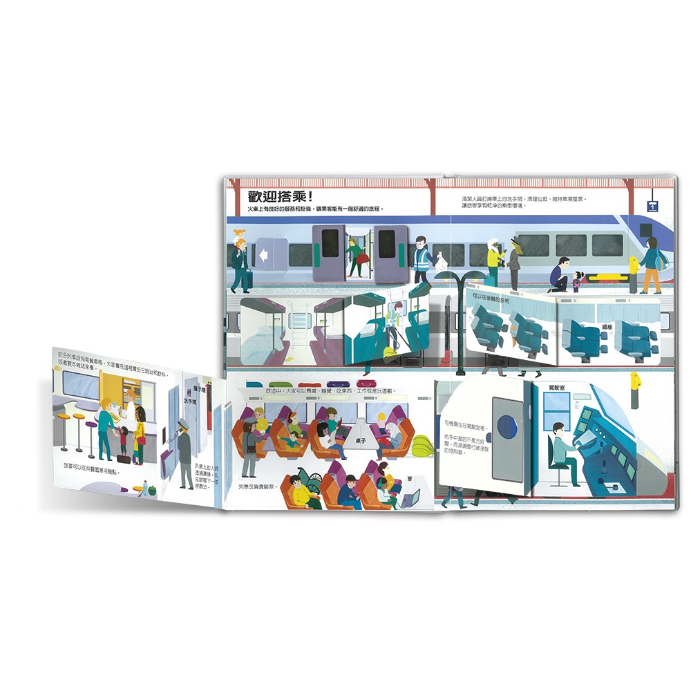 ✨現貨✨《上誼文化公司》火車出發了立體遊戲書⭐️童書團購批發⭐️-細節圖4