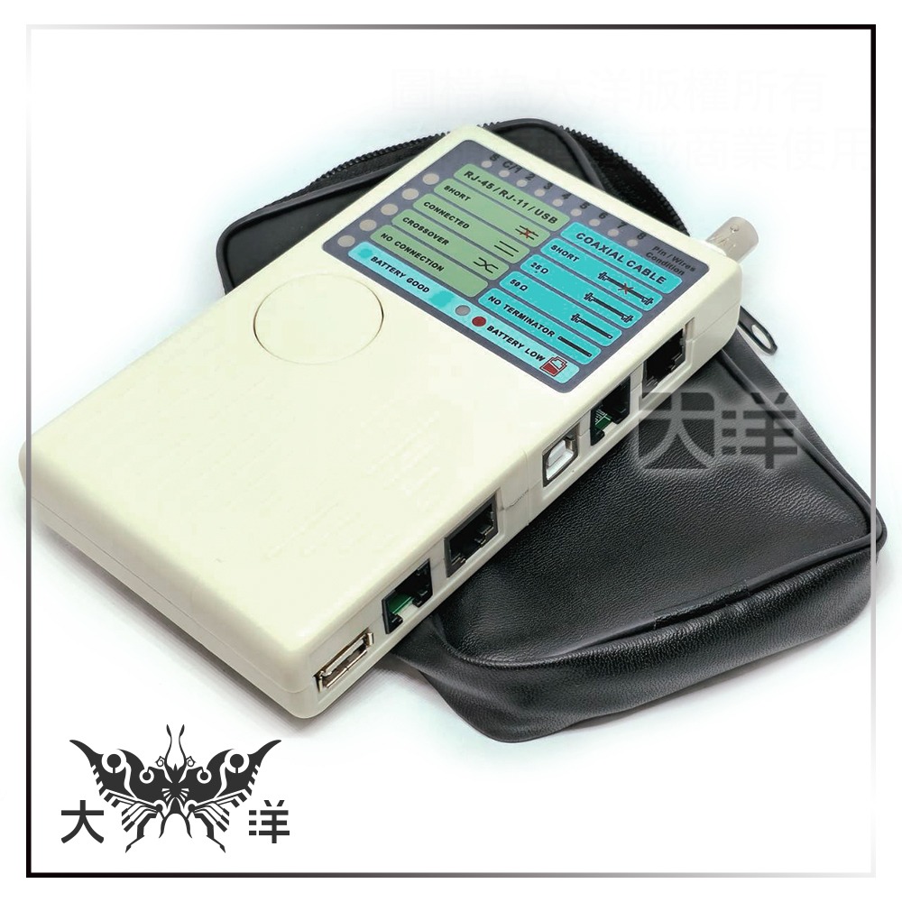 多功能四合一測試器 電話線 網路線 BNC同軸電纜 USB線 測試儀 測試器 K0396 (不含電池，需另購)-細節圖2