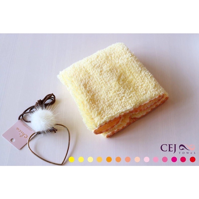 CEJ吸易潔 貝殼繡洗臉小方巾 細緻柔軟無棉絮 寶寶洗澡巾 兒童毛巾 隨身手帕-細節圖4