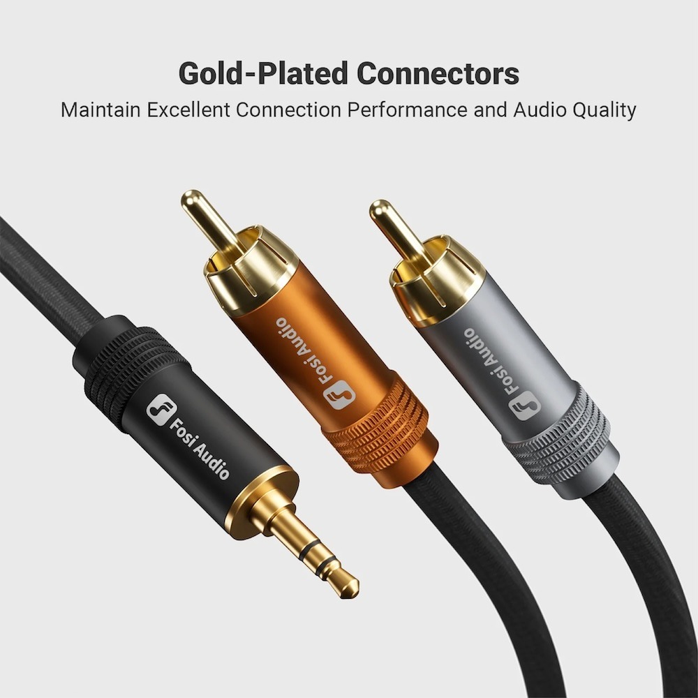 Fosi Audio 原廠 Y 型線 立體聲 3.5mm - 2 RCA 1.2m-細節圖6