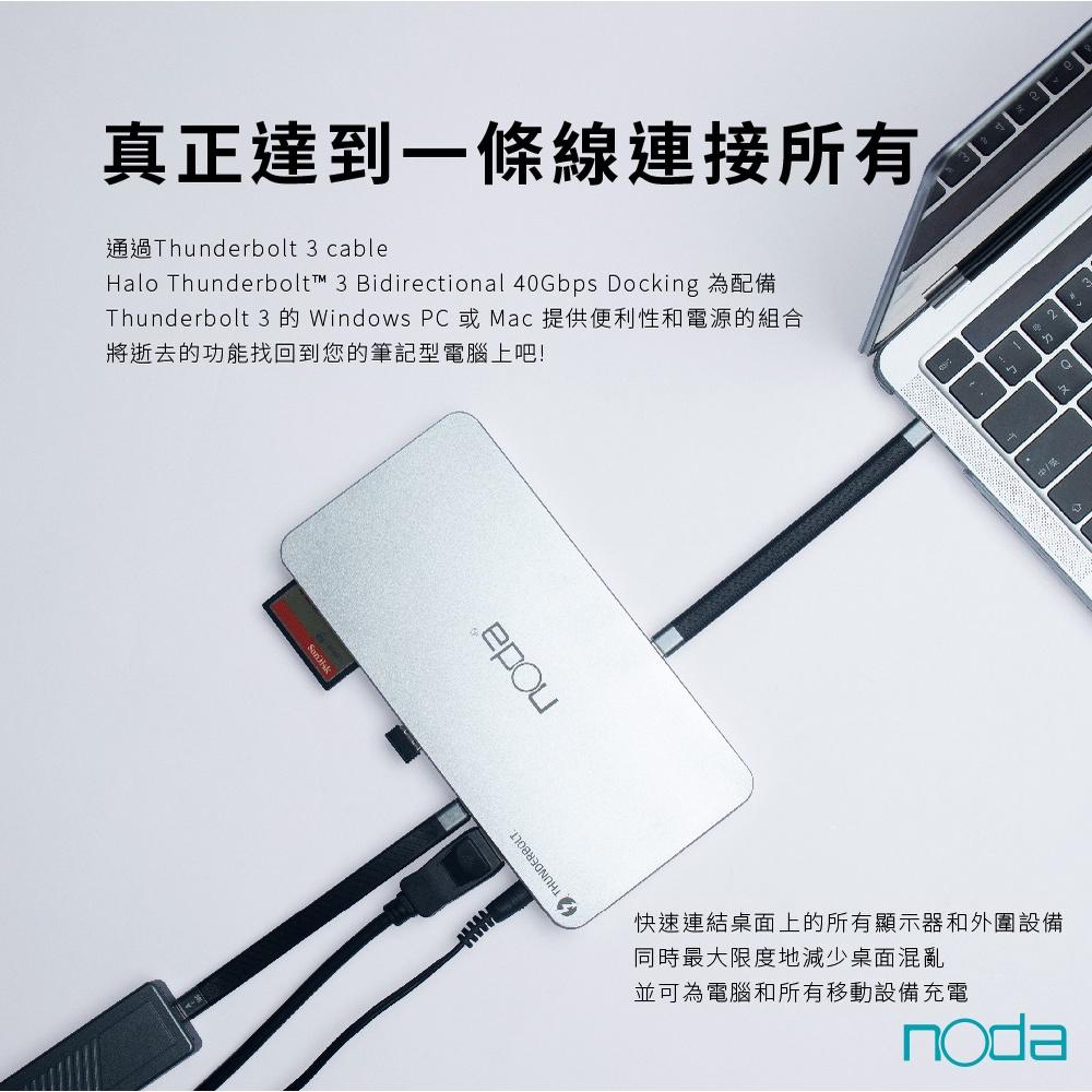 noda Halo Thunderbolt 3 Dock 雙向 40Gbps 閃電傳輸-細節圖3