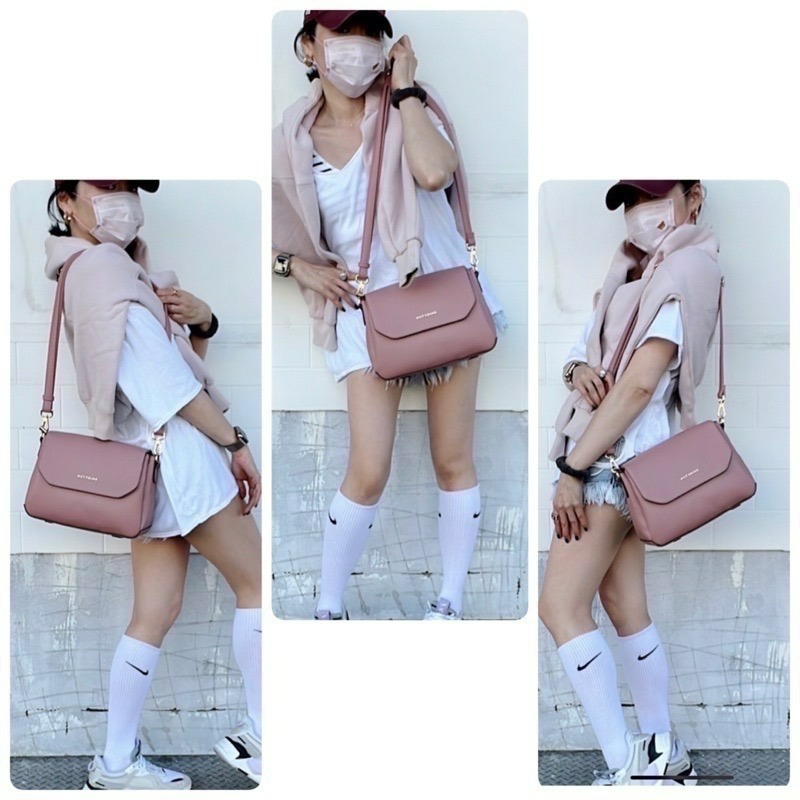 ￼（現貨6色）🎀SHINYTON 仿牛皮紋三層加大版側背包🎀三層包、側背包、肩背包、大方包、水桶包、托特包-細節圖7