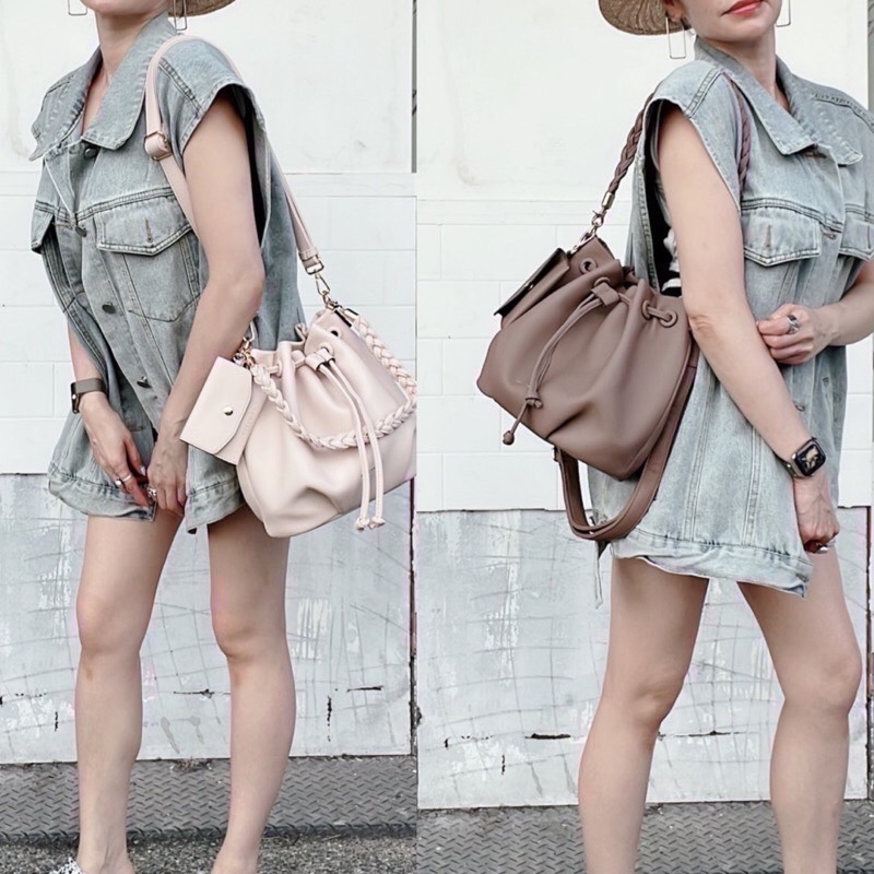 ￼（現貨8色）🎀SHINYTON 球型束口水桶包（附零錢包）🎀全台現貨最多📣📣📣快速出貨🔥側背包、肩背包-細節圖10