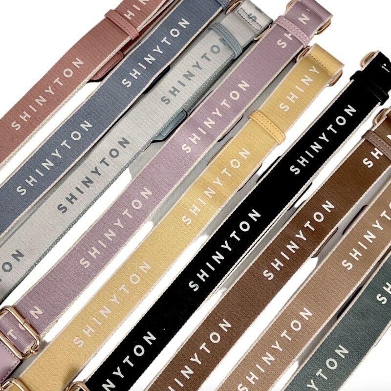 ￼（現貨8色）🎀SHINYTON 印字文青款棉織帶🎀背帶、背帶配件、寬背帶、包包背帶、寬背帶、女包背帶、可調整背帶-細節圖2
