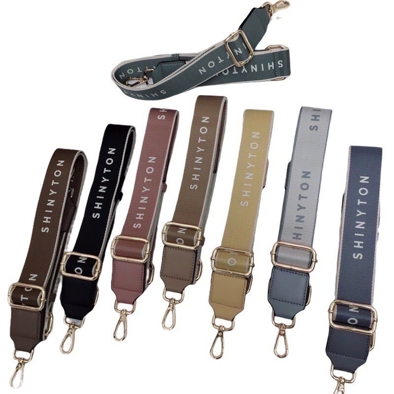 ￼（現貨8色）🎀SHINYTON 印字文青款棉織帶🎀背帶、背帶配件、寬背帶、包包背帶、寬背帶、女包背帶、可調整背帶-細節圖5