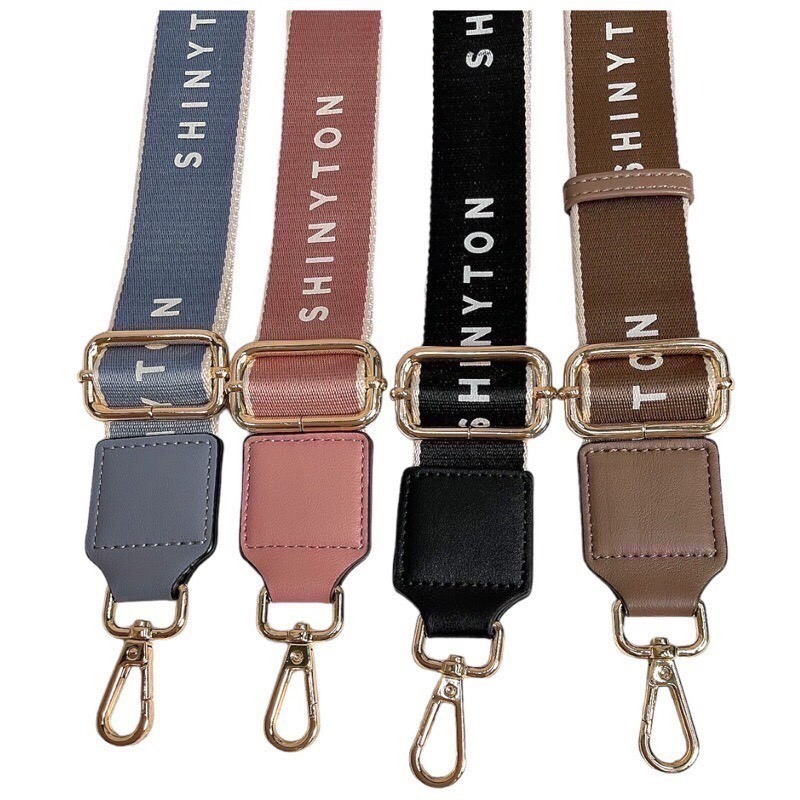 ￼（現貨8色）🎀SHINYTON 印字文青款棉織帶🎀背帶、背帶配件、寬背帶、包包背帶、寬背帶、女包背帶、可調整背帶-細節圖7